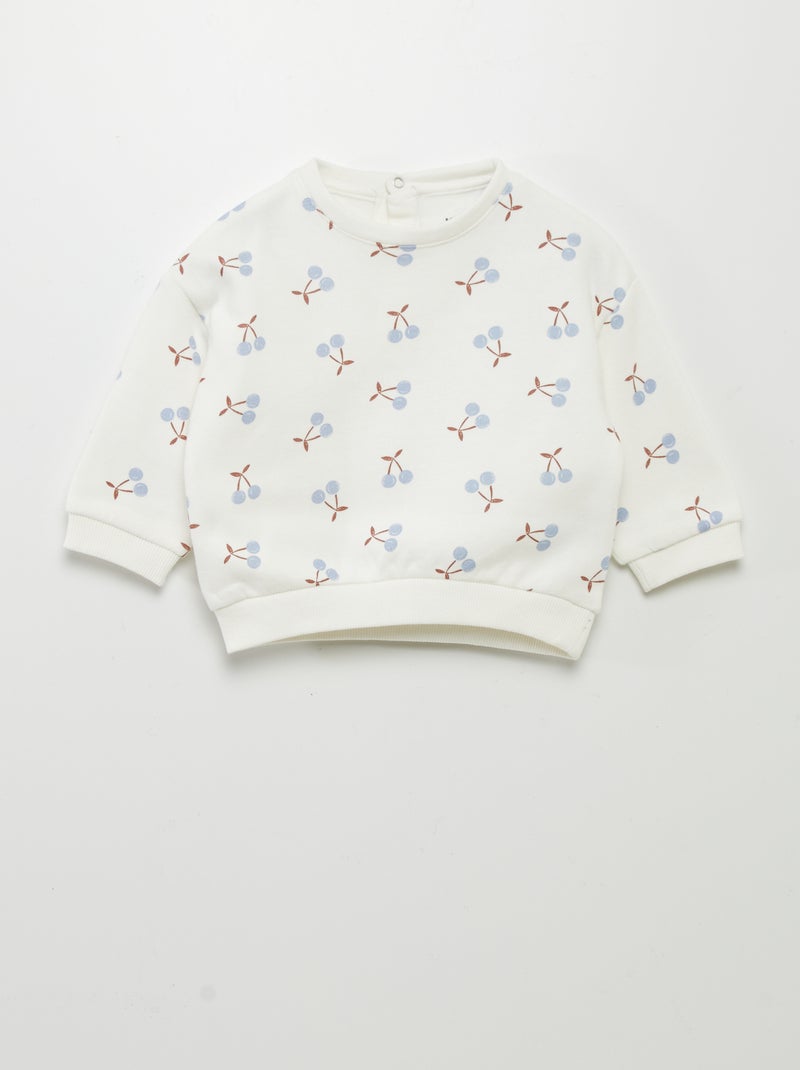 Sweatshirt estampada BRANCO - Kiabi