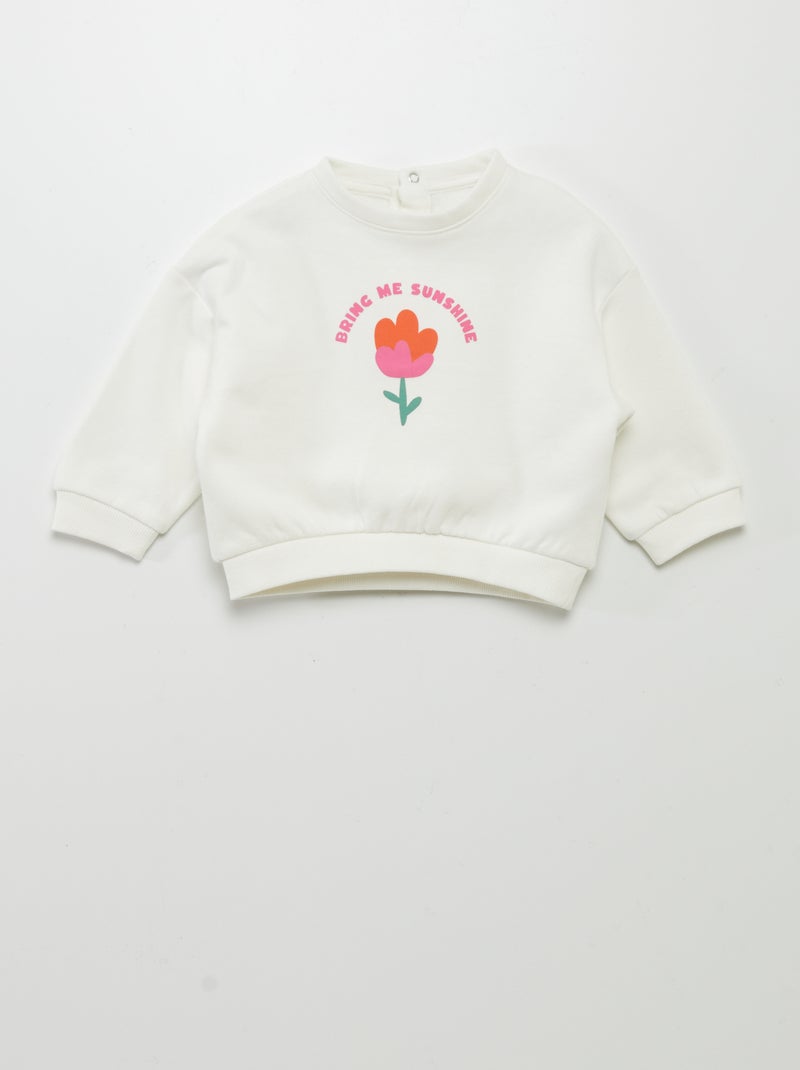 Sweatshirt estampada BRANCO - Kiabi