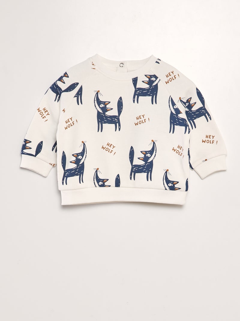 Sweatshirt estampada BRANCO - Kiabi