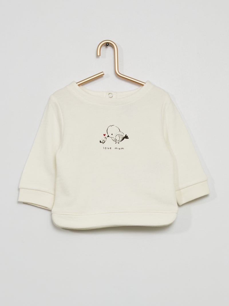 Sweatshirt estampada BRANCO - Kiabi
