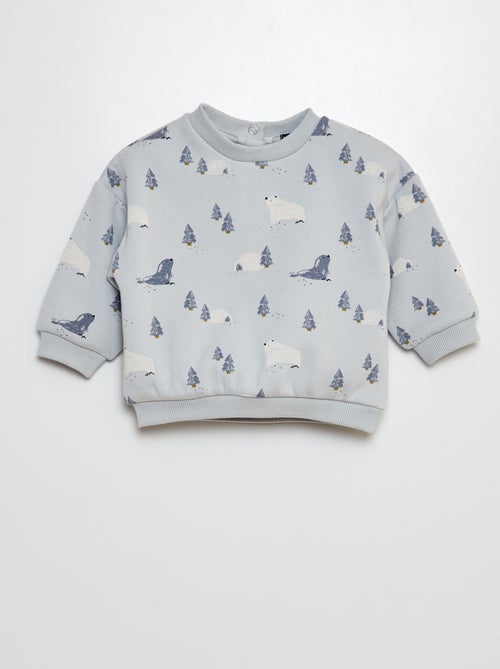 Sweatshirt estampada 'campo de gelo' - Kiabi