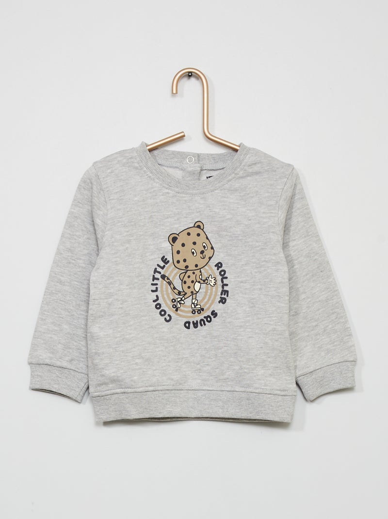Sweatshirt estampada CINZA - Kiabi