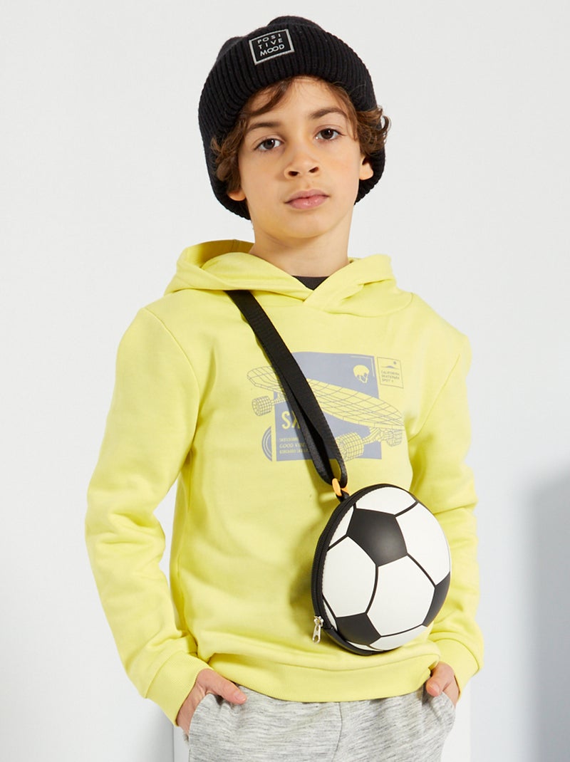 Sweatshirt estampada com capuz AMARELO - Kiabi