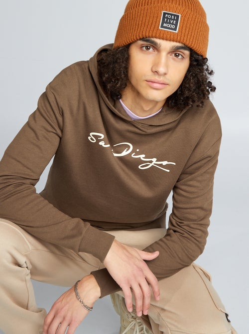 Sweatshirt estampada com capuz - Kiabi