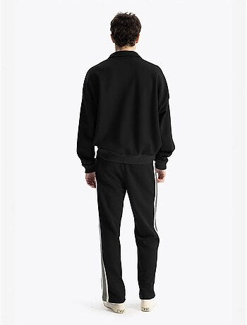 Sweatshirt estampada com decote com cordão giesto