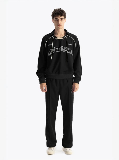 Sweatshirt estampada com decote com cordão giesto - Kiabi