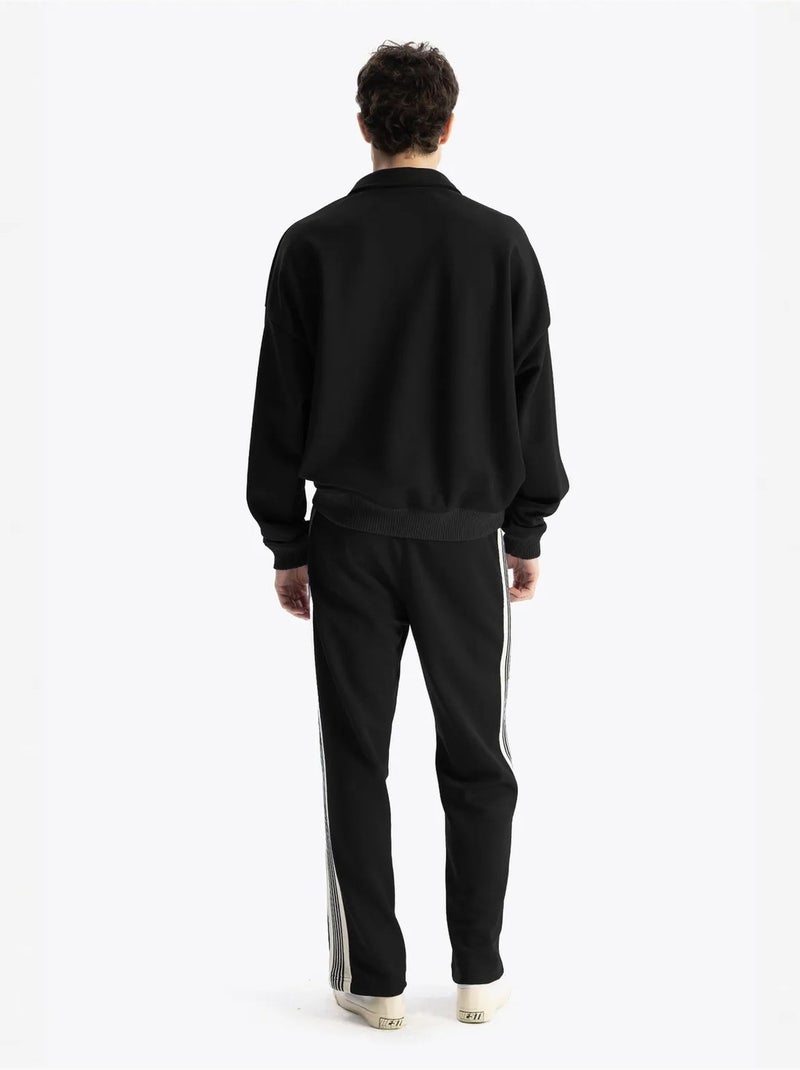 Sweatshirt estampada com decote com cordão giesto Preto - Kiabi