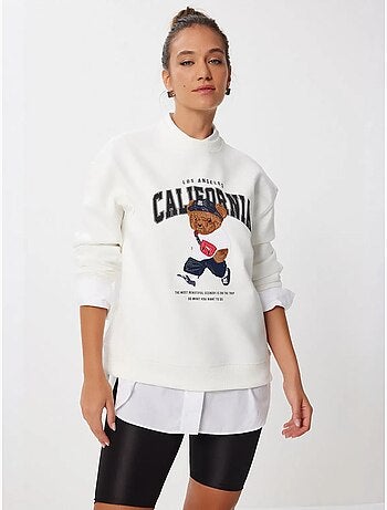 Sweatshirt estampada com decote redondo istanbul