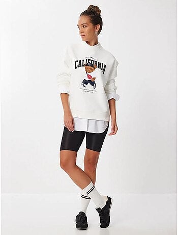 Sweatshirt estampada com decote redondo istanbul