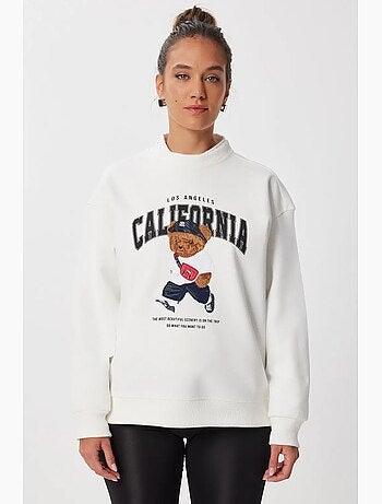 Sweatshirt estampada com decote redondo istanbul