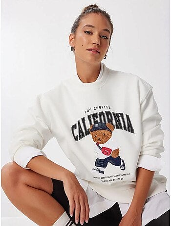 Sweatshirt estampada com decote redondo istanbul