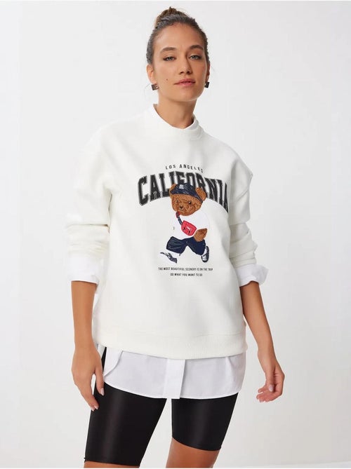 Sweatshirt estampada com decote redondo istanbul - Kiabi Sweatshirt estampada com decote redondo istanbul - Kiabi