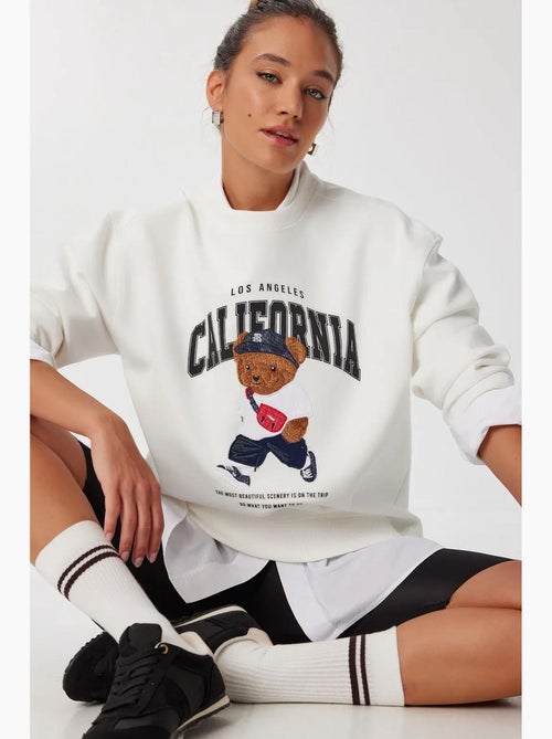 Sweatshirt estampada com decote redondo istanbul - Kiabi Sweatshirt estampada com decote redondo istanbul - Kiabi
