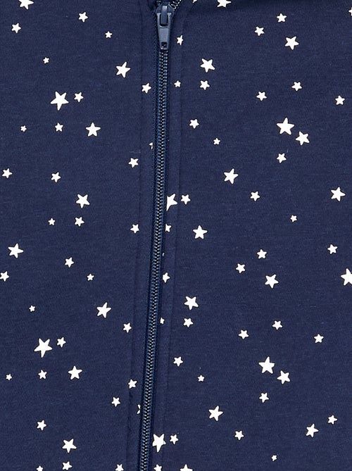 Sweatshirt estampada com fecho e capuz - Kiabi