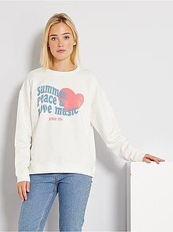 Sweatshirt estampada de conceção ecológica - Kiabi