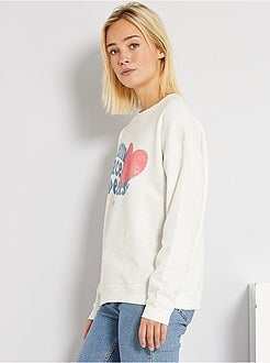 Sweatshirt estampada de conceção ecológica - Kiabi