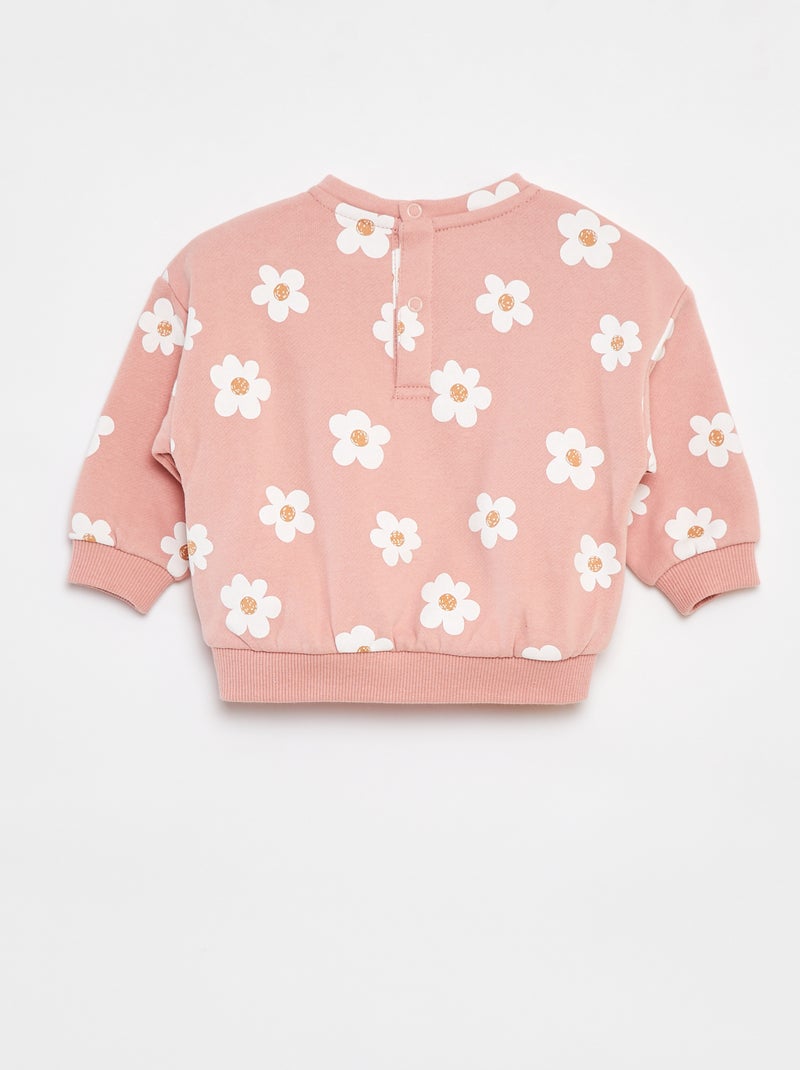 Sweatshirt estampada de fantasia Rosa - Kiabi