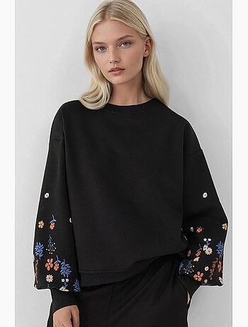 Sweatshirt estampada de manga comprida com gola redonda hiccup