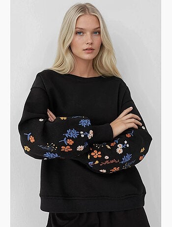 Sweatshirt estampada de manga comprida com gola redonda hiccup