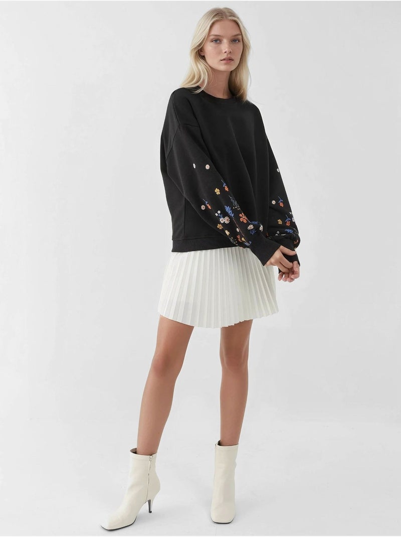 Sweatshirt estampada de manga comprida com gola redonda hiccup Preto - Kiabi