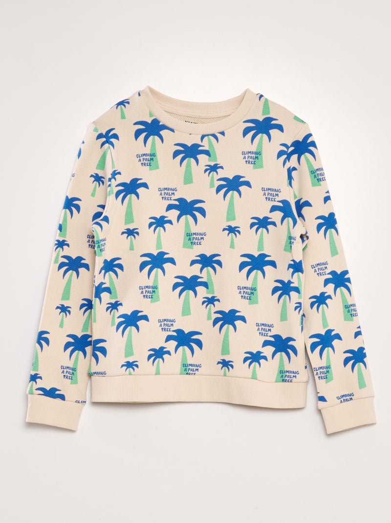 Sweatshirt estampada em french terry BRANCO - Kiabi