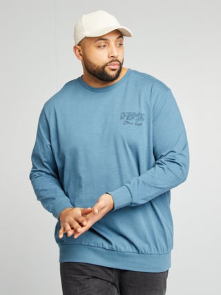 Sweatshirt estampada frente e verso