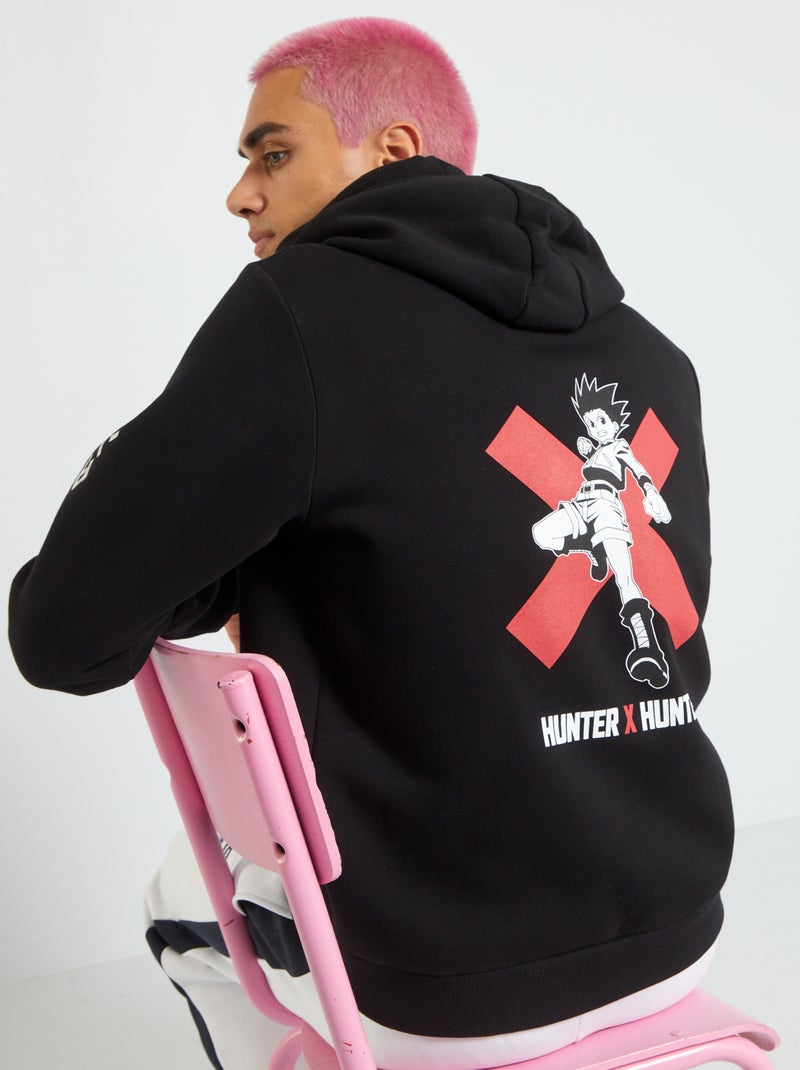 Sweatshirt estampada 'Hunter x Hunter' Preto - Kiabi