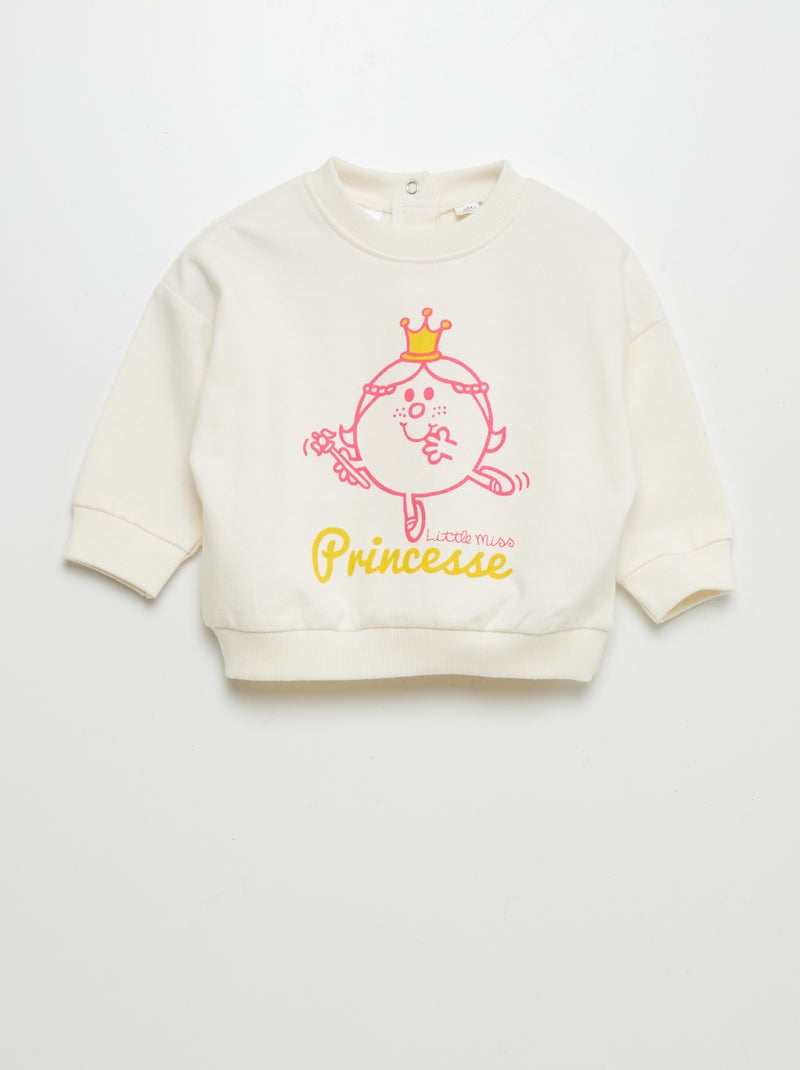 Sweatshirt estampada 'Monsieur Madame' BRANCO - Kiabi