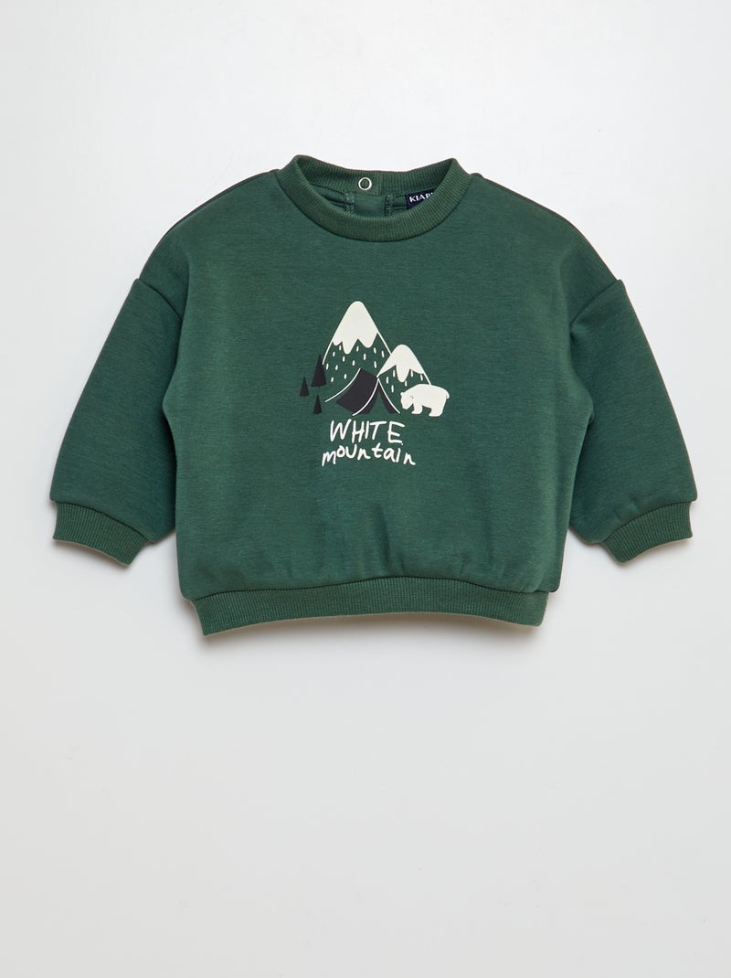 Sweatshirt estampada 'montanha' VERDE - Kiabi