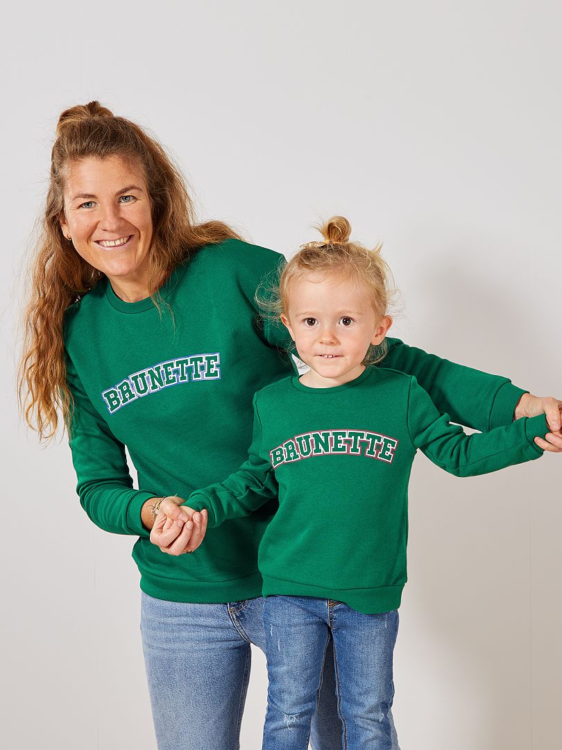 Sweatshirt estampada 'moreninha' Verde - Kiabi