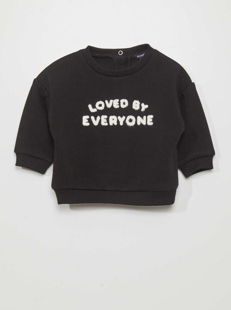 Sweatshirt estampada PRETO - Kiabi