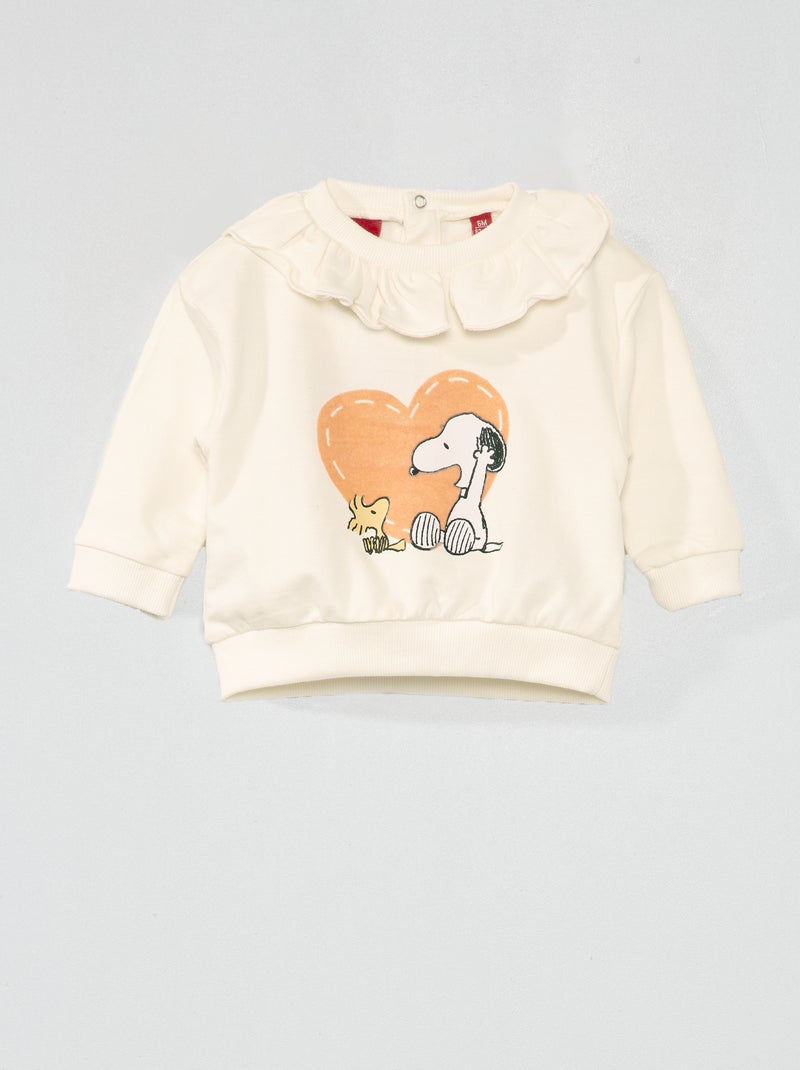 Sweatshirt estampada 'Snoopy' BRANCO - Kiabi