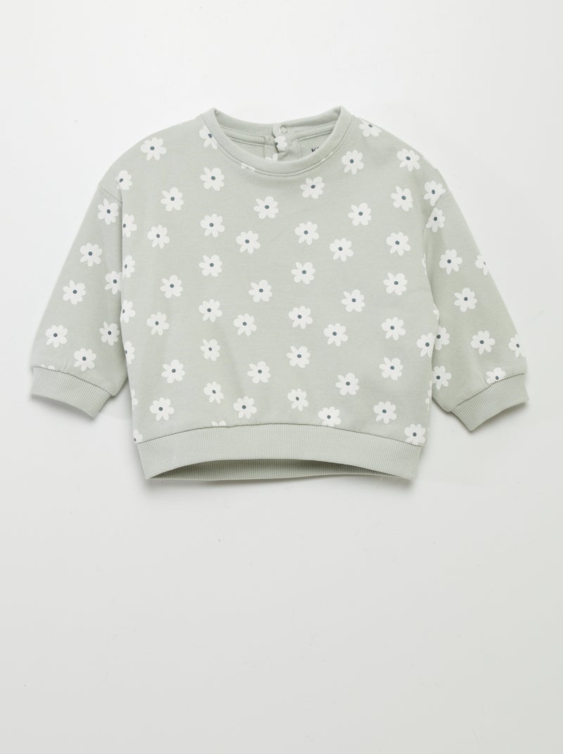 Sweatshirt estampada VERDE - Kiabi