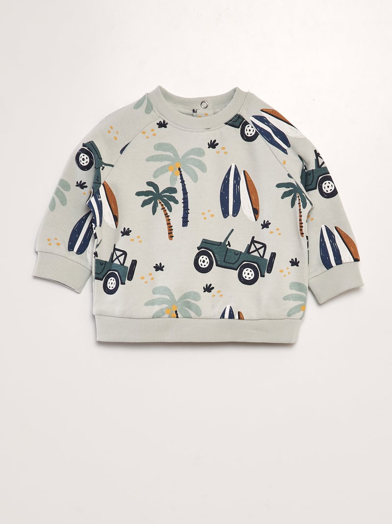 Sweatshirt estampada VERDE - Kiabi