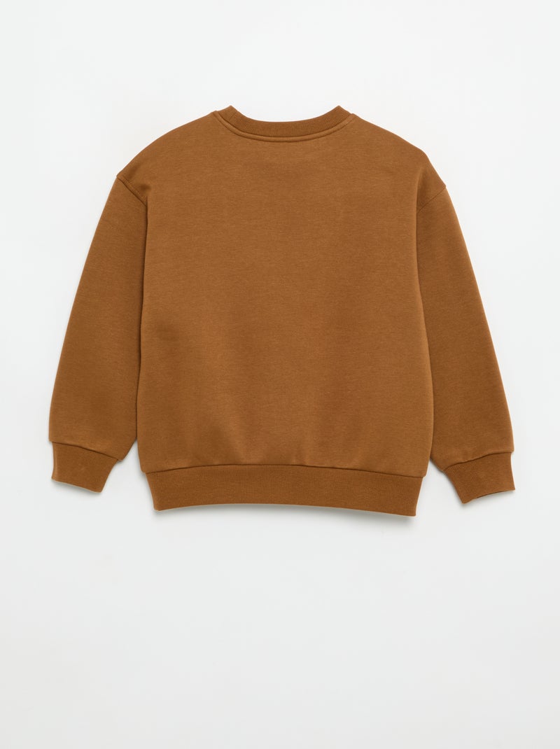 Sweatshirt estampado Castanho - Kiabi