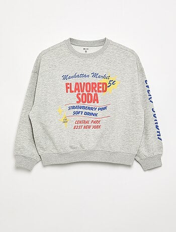 Sweatshirt estampado com corte largo