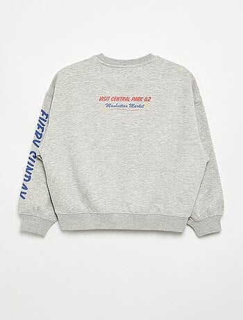 Sweatshirt estampado com corte largo