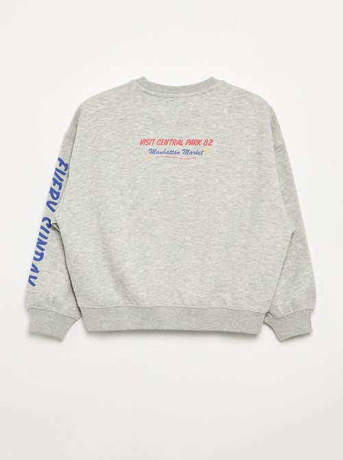 Sweatshirt estampado com corte largo - Kiabi