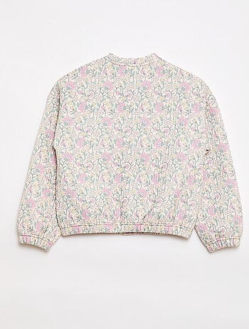 Sweatshirt estampado com efeito moletom - Coleção "Fácil de Vestir