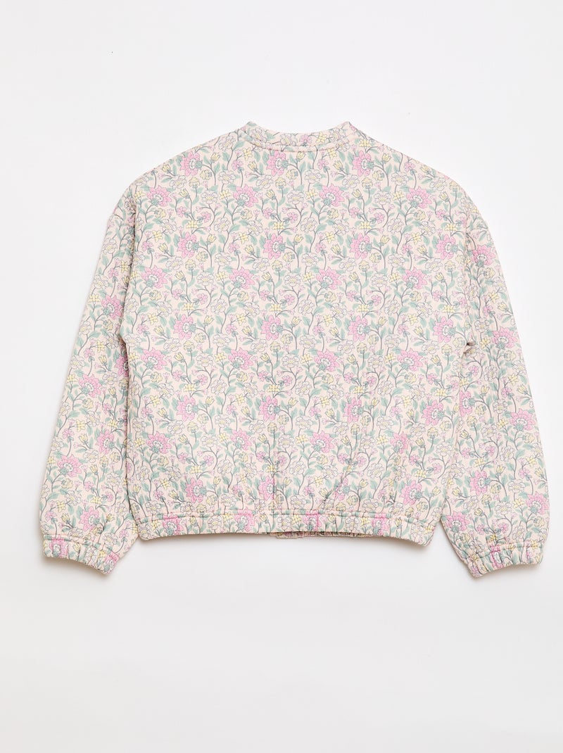 Sweatshirt estampado com efeito moletom - Coleção "Fácil de Vestir" Rosa - Kiabi