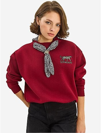 Sweatshirt estampado com gola redonda lucci