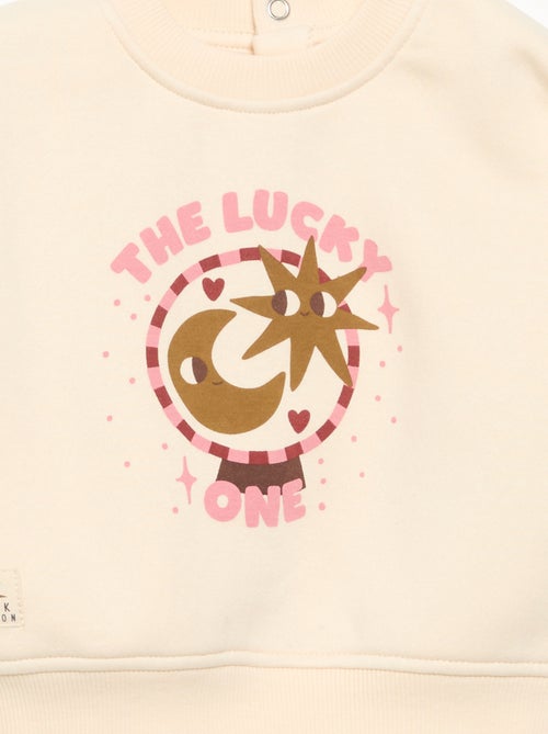 Sweatshirt estampado de manga comprida - Kiabi