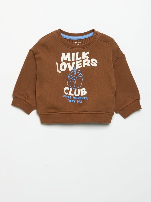 Sweatshirt estampado de manga comprida - Kiabi