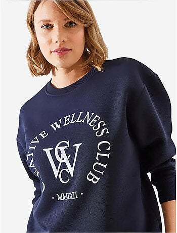 Sweatshirt estampado escovado de três fios mbhs lucci