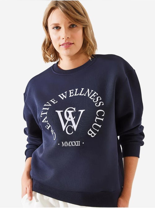 Sweatshirt estampado escovado de três fios mbhs lucci - Kiabi Sweatshirt estampado escovado de três fios mbhs lucci - Kiabi