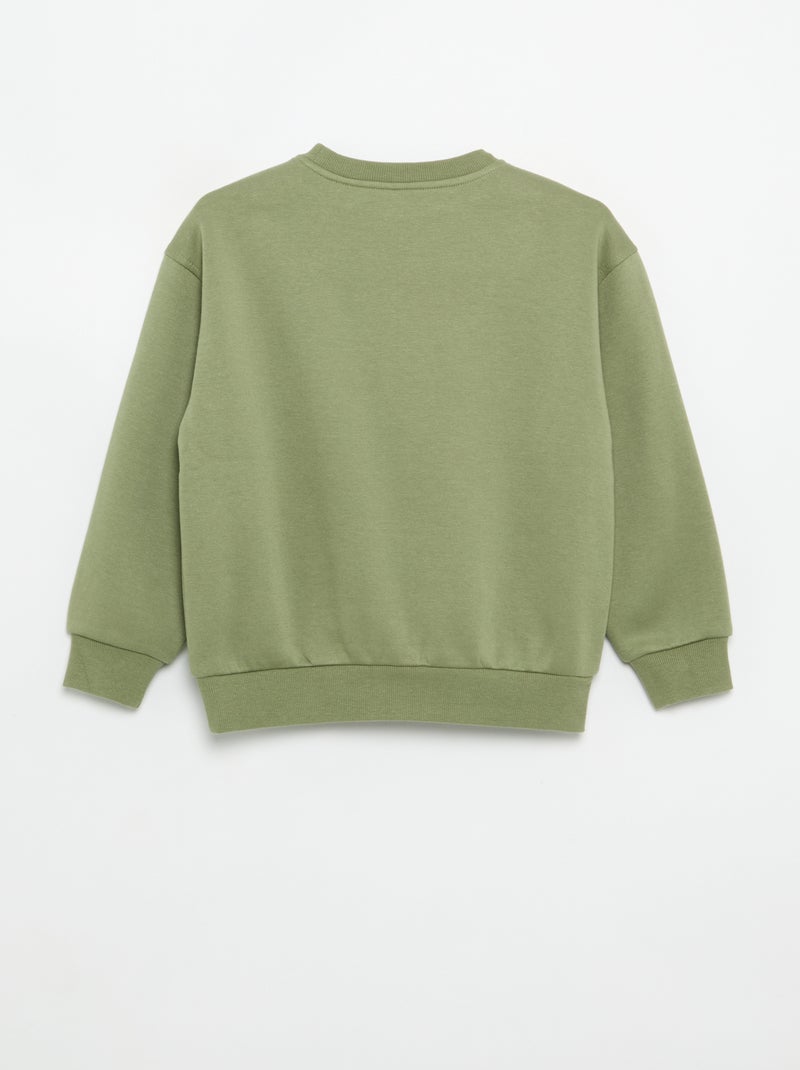 Sweatshirt estampado Verde - Kiabi