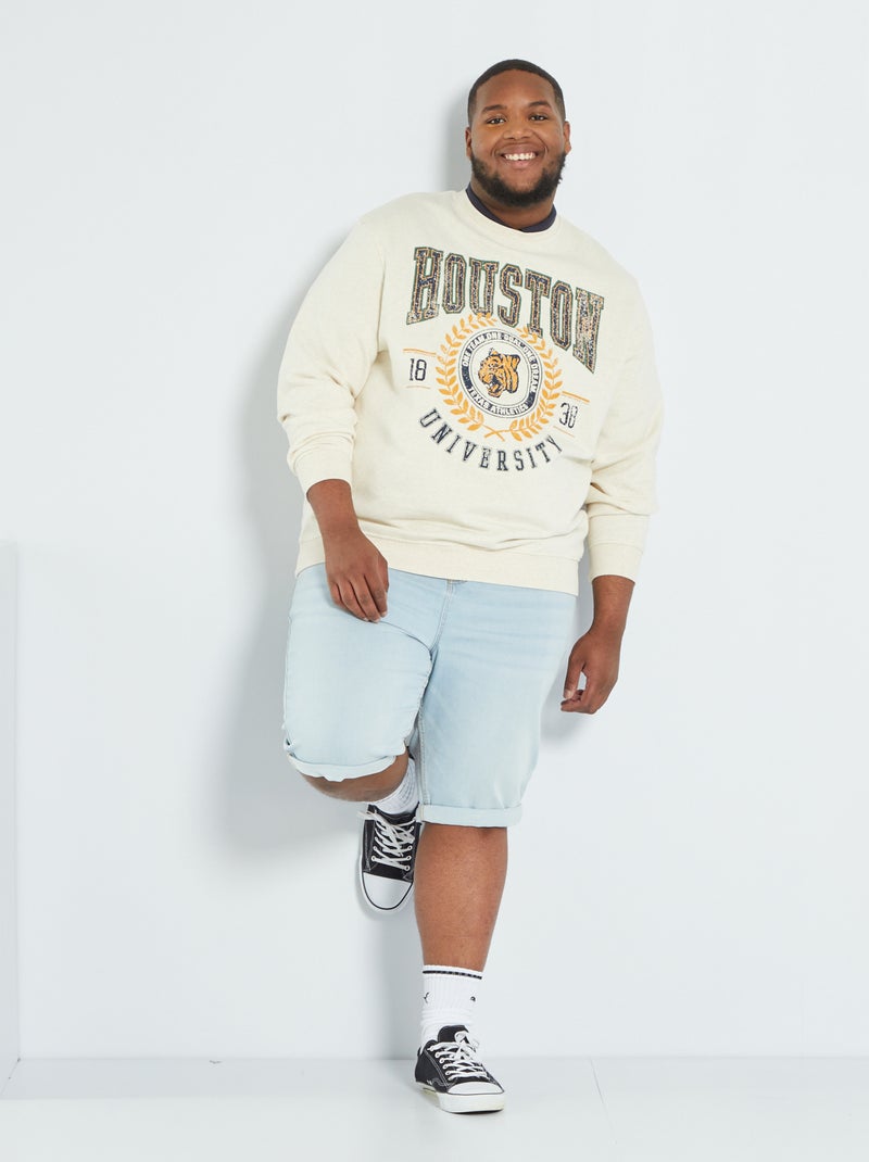 Sweatshirt estilo 'Campus' BRANCO - Kiabi