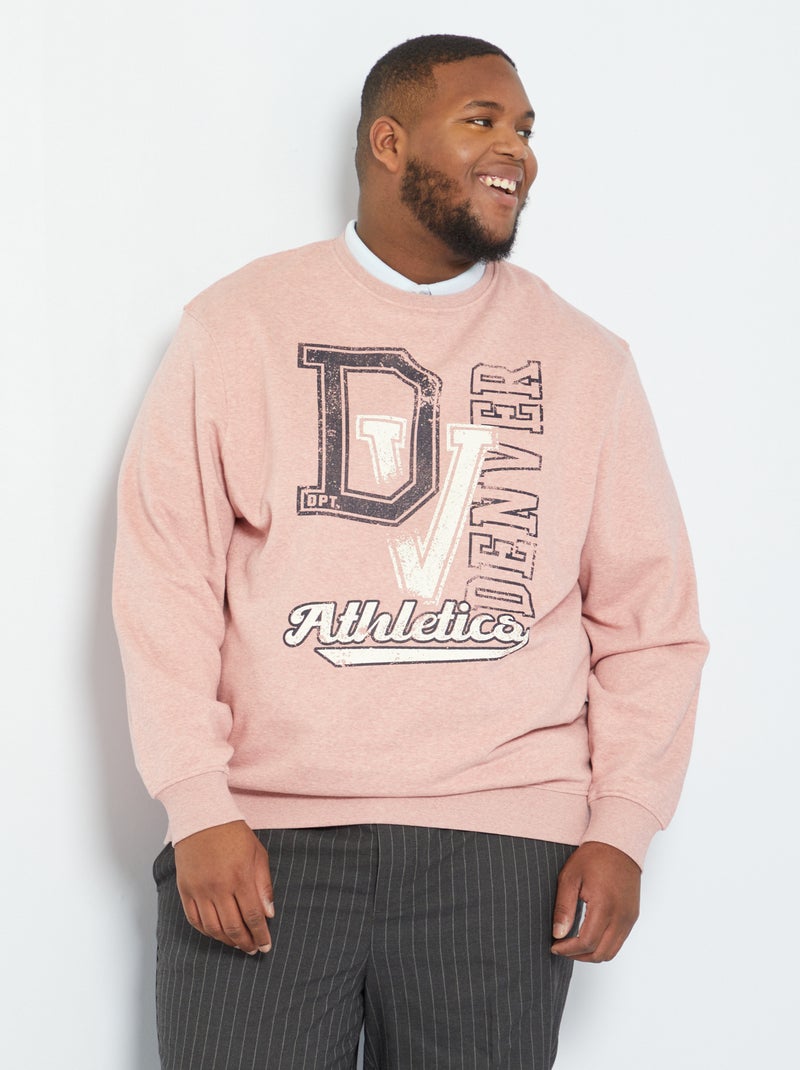 Sweatshirt estilo 'Campus' ROSA - Kiabi