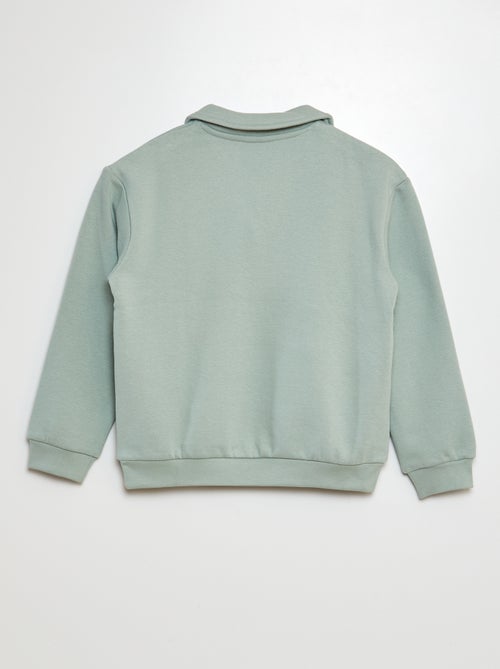 Sweatshirt estilo polo lisa - Kiabi