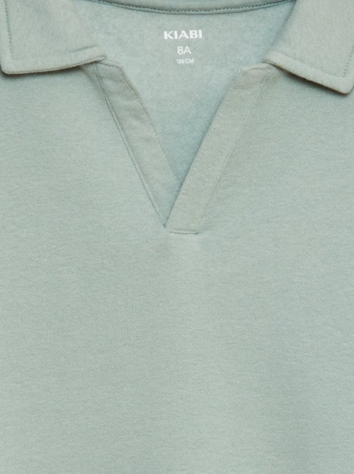 Sweatshirt estilo polo lisa - Kiabi